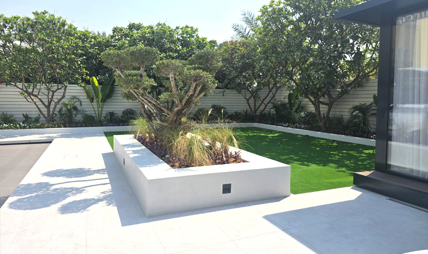 Construction Paragola Sunken Sitting Fire Features Barbeque Counter 30